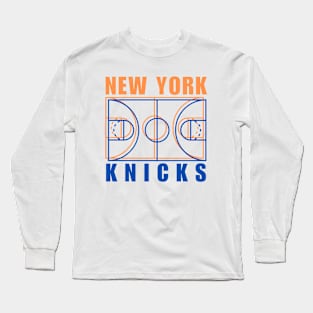 New York Knicks Basetball Court Long Sleeve T-Shirt